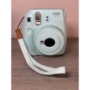 Fujifilm Instax Mini 9 Instant Film Camera Ice Blue with Wrist Strap